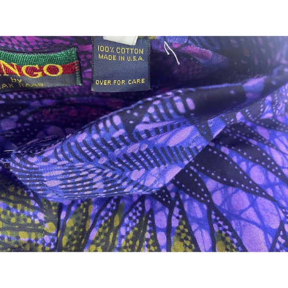 Tango by Max Raab Leaf Print Short Sleeve Button Up Shirt USA Made Mens Size L - Picture 4 of 9